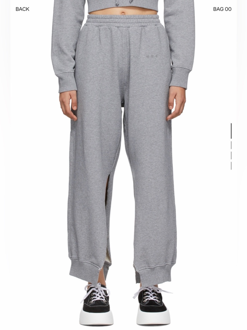 MM6 Maison Margiela Grey Slit Lounge Pants Joggers